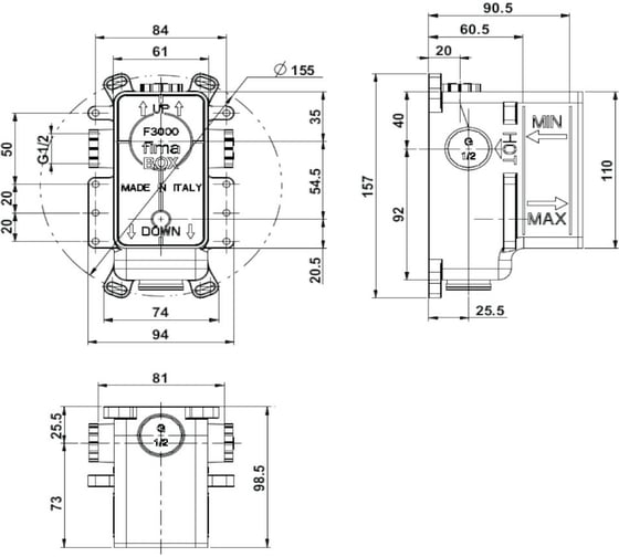 Универсальная инсталляция для смесителя FIMA CARLO FRATTINI FimaBox F3000