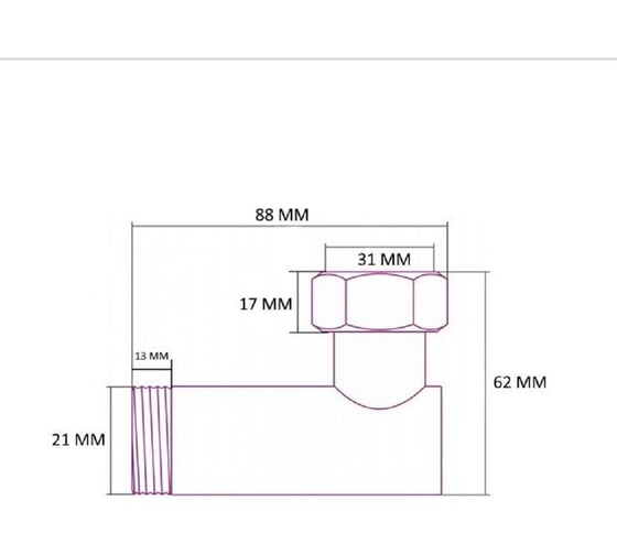 Уголок SMT г/ш 1x1/2 для п/с 2 шт/кор SMT2741SST1004
