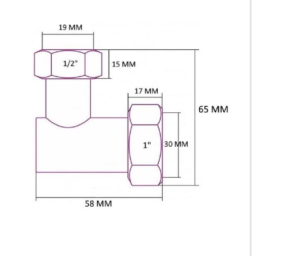 Уголок SMT г/г 1x1/2 для п/с 2 шт/кор SMT2740SST1004