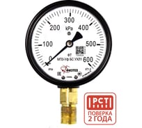 Манометр пылевлагозащищенный Физтех МП3-Уф 0-600 кПа кт.1,0 d.100 IP54 M20_1,5 РШ БС УХЛ1 4687205629005