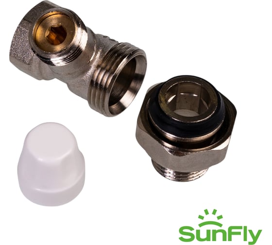Клапан запорно-балансировочный для радиатора SUNFLY прямой, с уплотнением 1/2 (XF60258G-12) SF0343242