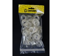 Силиконовая прокладка из прозрачного ПВХ Сантехкреп 1 (19x30x2 мм.) комплект 2 пакета по 100шт 2.11.3._2