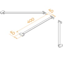 Штанга держатель RGW O-206 BG/золото браш 06400206-016