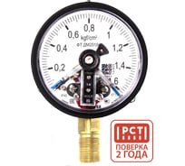 Манометр электроконтактный ПО Физтех, АО ДМ2010ф исп V 0-1,6 кгс/см2 кт.1,5 d.100 IP40 M20_1,5 РШ 4687205638144