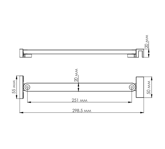 Фиксатор для стеклянной шторки WasserKraft Berkel 48P01-80W / Leine 35P01-80W (белый) D392