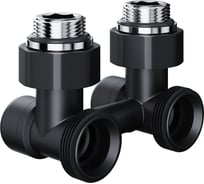 Узел нижнего подключения ROYAL THERMO Design угловой 1/2x3/4 EK (черный) НС-1701228