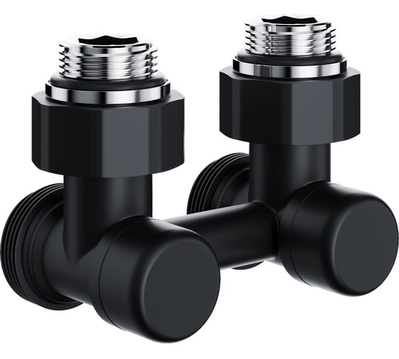 Узел нижнего подключения ROYAL THERMO Design угловой 1/2x3/4 EK (черный) НС-1701228