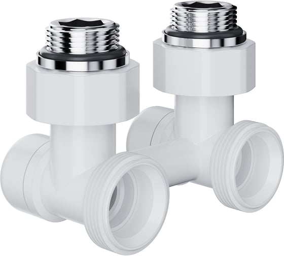 Узел нижнего подключения ROYAL THERMO Design угловой 1/2x3/4 EK (белый) НС-1701222