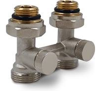 Прямой Н-образный клапан для нижнего подключения Primoclima Armature, 3/4x1/2, никель PC3412HS