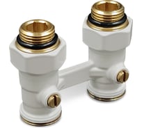 Прямой Н-образный клапан для нижнего подключения Primoclima Armature 3/4x1/2, белый PCC3412SSW