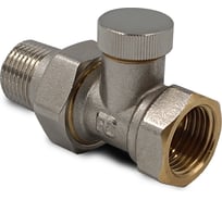 Запорный клапан прямой Primoclima Armature 1/2, никелированный PC1212RS