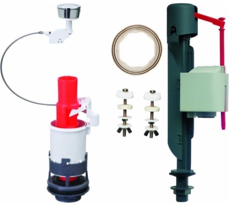 Однокнопочная арматура WIRQUIN MD c заливным клапаном "Jollyfill" донный, пластик 10719151