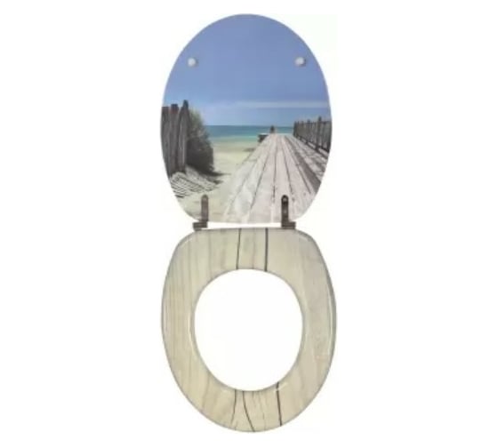 Сиденье для унитаза WIRQUIN серии TRNDY LINE "HOLIDAY BEACH" с креплениями из нержавеющей стали  20719122