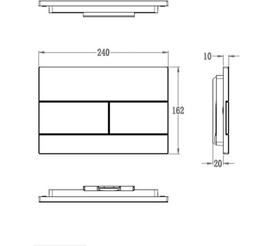 Кнопка смыва для инсталляции механическая Wonzon & Woghand хром WW-IB235-CR