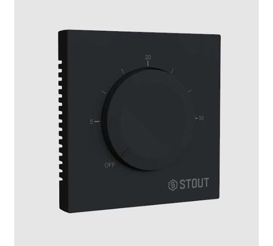 Термостат теплого пола STOUT STE-2001-110720 16А черный RG0093NF3EPI3A