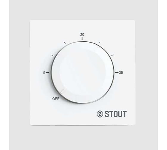 Термостат теплого пола STOUT STE-2001-130210 3А, ON/OFF белый RG0093NF3EPAJ9