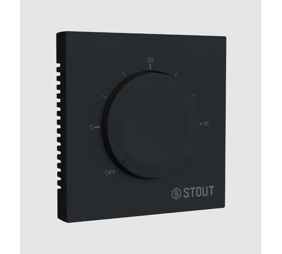 Термостат теплого пола STOUT STE-2001-130220 3А, ON/OFF черный RG0093NF3EPPJB