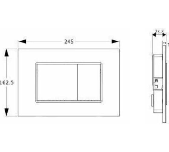 Кнопка смыва ALLEN BRAU EVO S abs графит 9.2EV01.GR (347725) 00347725