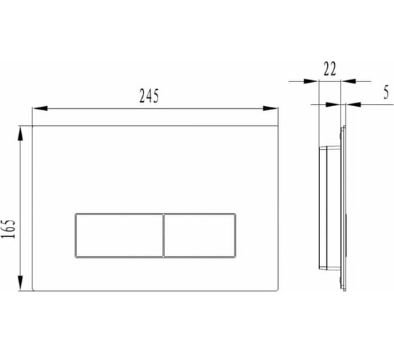 Клавиша для инсталляции Esbano MTP-21ST Satin metal ESINMTP21ST