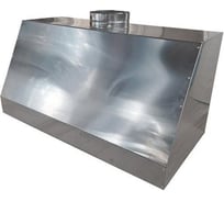 Зонт вытяжной прямоугольного сечения ВЕНТЕКА тип 6 - 1200x600-500-100/1200x300/Ф200-80 Лист.нерж. (AISI 304) 0.70 _отбортовка/-_ 181-7990000012215