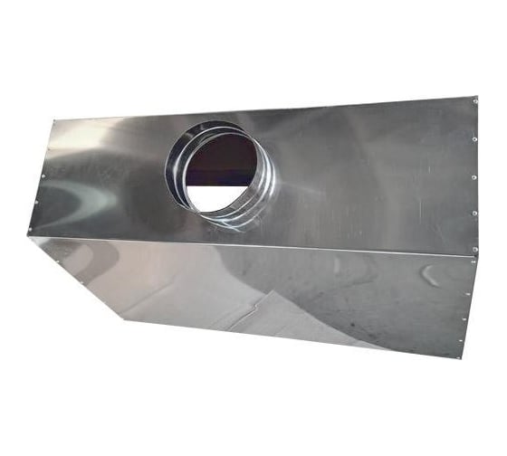 Зонт вытяжной прямоугольного сечения ВЕНТЕКА тип 6 - 1200x600-500-100/1200x300/Ф125-80 Лист.нерж. (AISI 304) 0.70 _отбортовка/-_ 181-7990000012185