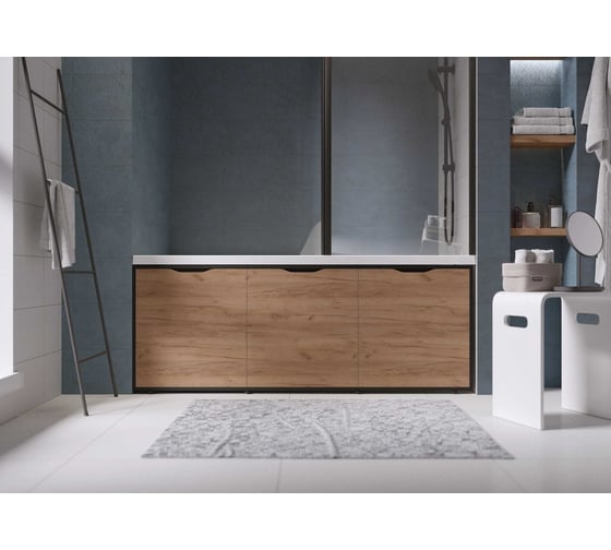 Экран для ванны 1Marka 160 Grunge Loft Дуб Крафт золотой GL160CraftGold