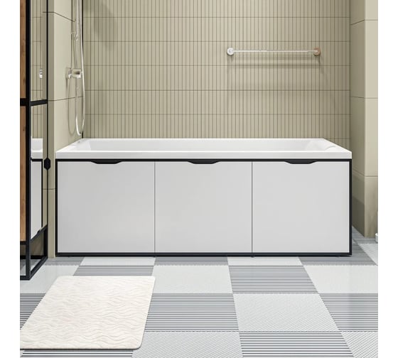 Экран для ванны 1Marka 180 Grunge Loft white GL80White