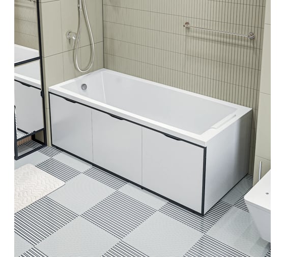 Экран для ванны 1Marka 180 Grunge Loft white GL80White