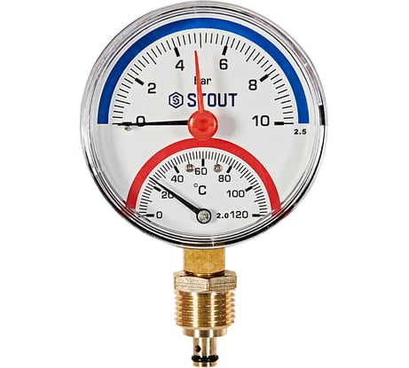 Термоманометр радиальный в комплекте с автоматическим STOUT SIM-1006-801015 RG0094NU9EUET1