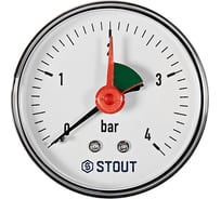 Манометр аксиальный STOUT SIM-1007-630408 с указателем предела, корпус Dn 6 RG0094NU9EUEFE