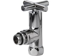 Вентиль для полотенцесушителя TIM крест угловой, 3/4x1/2 в/н, хром 772430