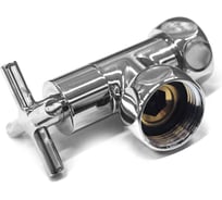 Вентиль для полотенцесушителя TIM крест угловой, 1x3/4 в/н, хром 772429