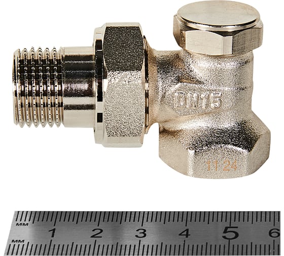 Клапан запорно-балансировочный ROMMER RVL-0002-100015 угловой 1/2 RG0093KC4G5U5K