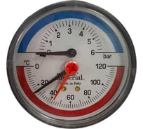 Термоманометр горизонтальный Imperial 80- 1/2-120C- 6bar 894.06