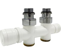 Узел нижнего подключения SR Rubinetterie прямой 1/2"х3/4"Е Белый 0682-1500VCEA