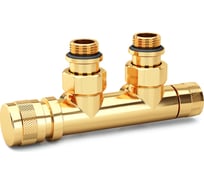 Узел нижнего подключения SR Rubinetterie угловой 1/2"х3/4"Е Золото левый 0683-1500D0E0