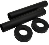 Комплект декоративных трубок SR Rubinetterie L160 x D18-20-1/2”, цвет чёрный матовый 0491-1500V16S