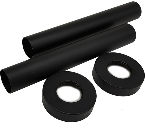 Комплект декоративных трубок SR Rubinetterie L160 x D18-20-1/2”, цвет чёрный матовый 0491-1500V16S