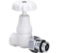 Прямой клапан SR Rubinetterie серия Floral Old Style 1/2, цвет белый 0338-1500VC0A