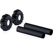 Комплект декоративных трубок SR Rubinetterie Old Style, L70 x D18-20-1/2”, черный мат. 0497-1500V07S