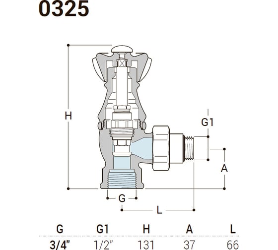 Угловой клапан SR Rubinetterie серия "Liberty" 1/2"х3/4", цвет золото RAL1036 0325-2000V00R