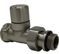 Прямой запорный клапан SR Rubinetterie серия "Ovus" 1/2", цвет матовый никель 0454-1500NS00