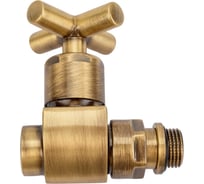 Прямой вентиль SR Rubinetterie серия "Prestige & Minimal" крест, 1/2", цвет бронза 0376-1500Z000