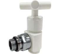 Угловой вентиль SR Rubinetterie серия "Prestige & Minimal" крест, 1/2", цвет белый 0375-1500VC0A