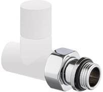 Прямой вентиль SR Rubinetterie серия "Tondera Light", ручной 1/2", цвет белый 0778-1500VC0A