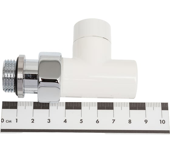 Запорный клапан SR Rubinetterie серия "Tondera Light" прямой, 1/2", цвет белый 0779-1500VC0A