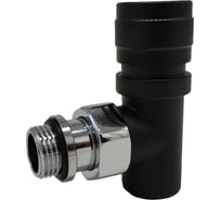 Угловой вентиль на подачу SR Rubinetterie Tondera 1/2", преобразуемый в термостат, черный 0610-1500VC0S