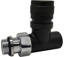 Прямой вентиль на подачу SR Rubinetterie Tondera 1/2", преобразуемый в термостат, черный 0612-1500VC0S