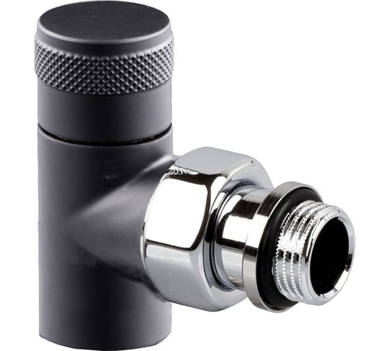 Угловой запорный клапан SR Rubinetterie Tondera 1/2", черный 0670-1500VC0S