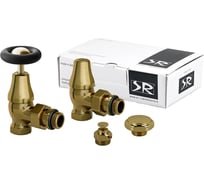 Комплект SR Rubinetterie серия Old Style 1/2 угловой, с маховиком, цвет бронза K390-1500Z000